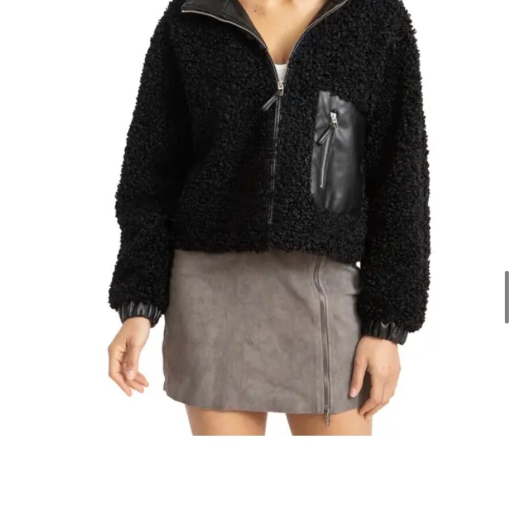 NWT BlankNYC Shearling/faux leather bomber
